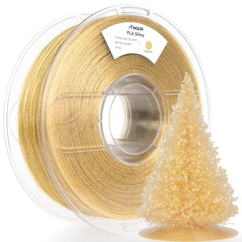 Amolen PLA Shiny Glitter Filament 1.75Mm, 1KG/2.2LB