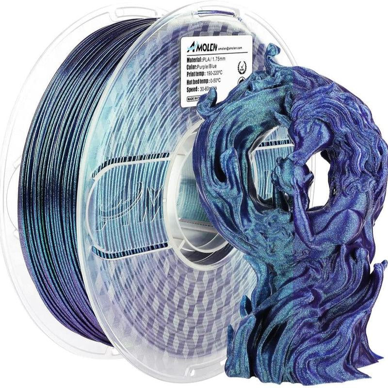 AMOLEN PLA Sparkle & Shiny Starry Sky 3D Printing Filament, 1.75Mm