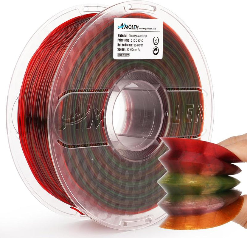 AMOLEN Flexible TPU 3D Printer Filament, 1.75Mm