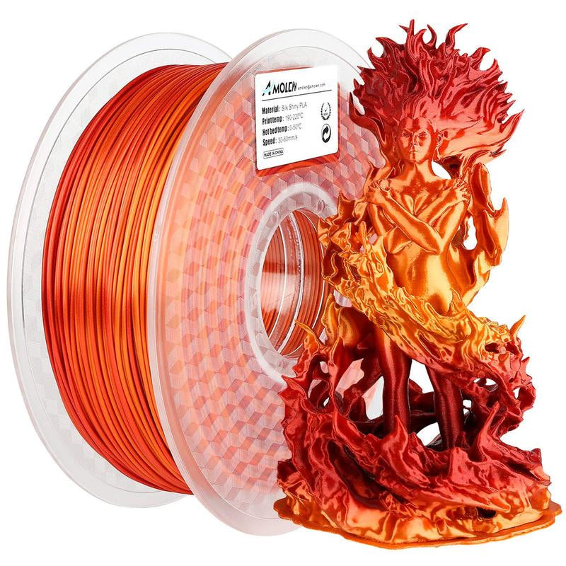 Amolen Silk Shiny Gradient PLA Filament, 1.75Mm