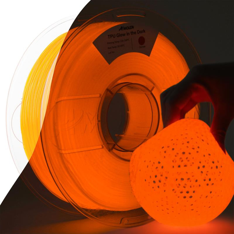 APOLEN TPU Glow-In-The-Dark 3d Printing Filament, 1.75Mm, 1KG/2.2LB
