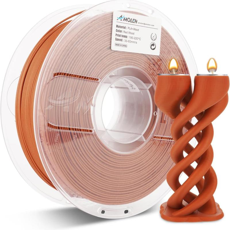 AMOLEN Wood PLA 3D Printing Filament, 1.75Mm