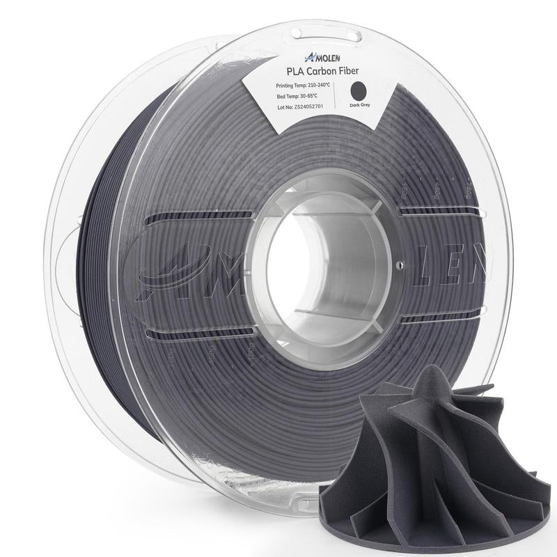 AMOLEN Carbon Fiber PLA 3D Printing Filament, 1.75Mm
