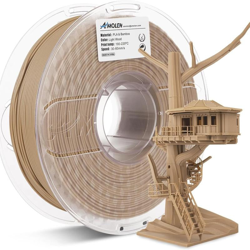 AMOLEN Wood PLA 3D Printing Filament, 1.75Mm