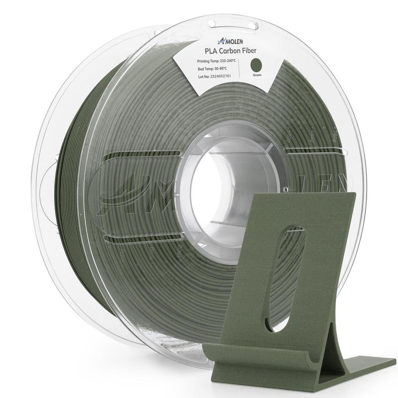 AMOLEN Carbon Fiber PLA 3D Printing Filament, 1.75Mm
