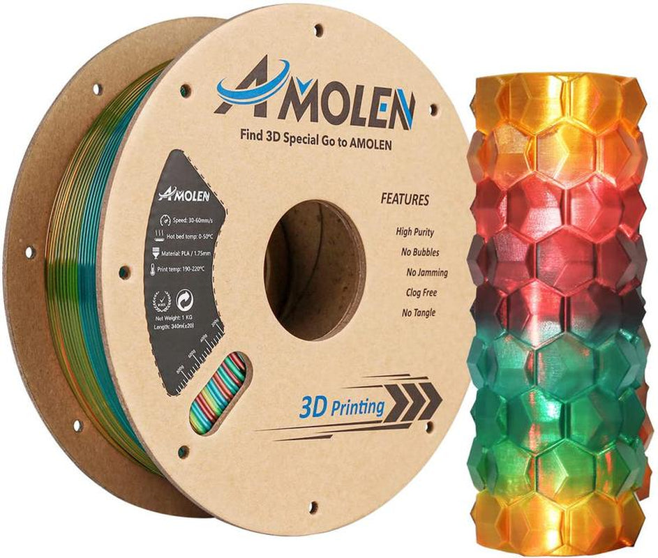 AMOLEN PLA Crystal-Transparent Filament 1.75Mm,1Kg