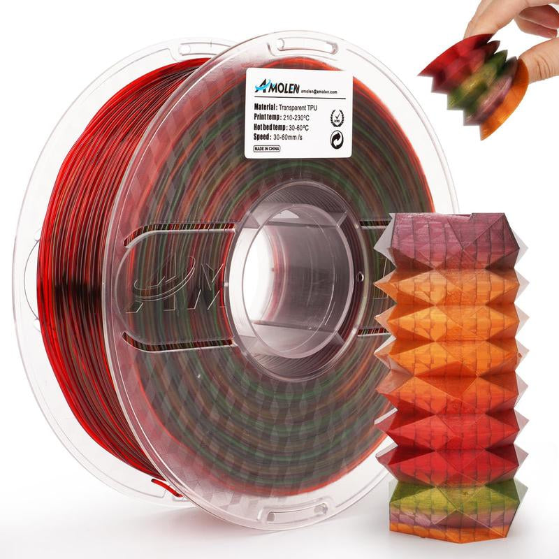 AMOLEN Flexible TPU 3D Printer Filament, 1.75Mm