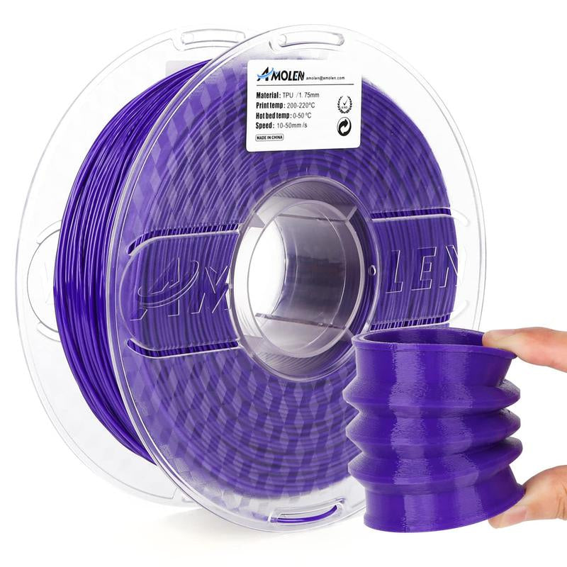 AMOLEN Flexible TPU 3D Printer Filament, 1.75Mm