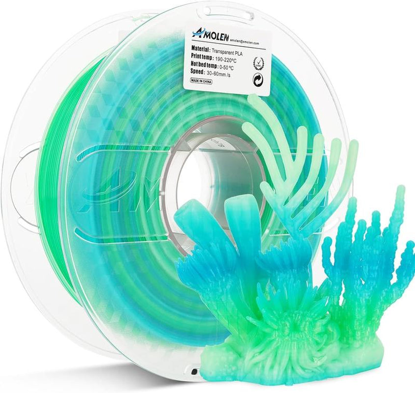 AMOLEN PLA Crystal-Transparent Filament 1.75Mm,1Kg