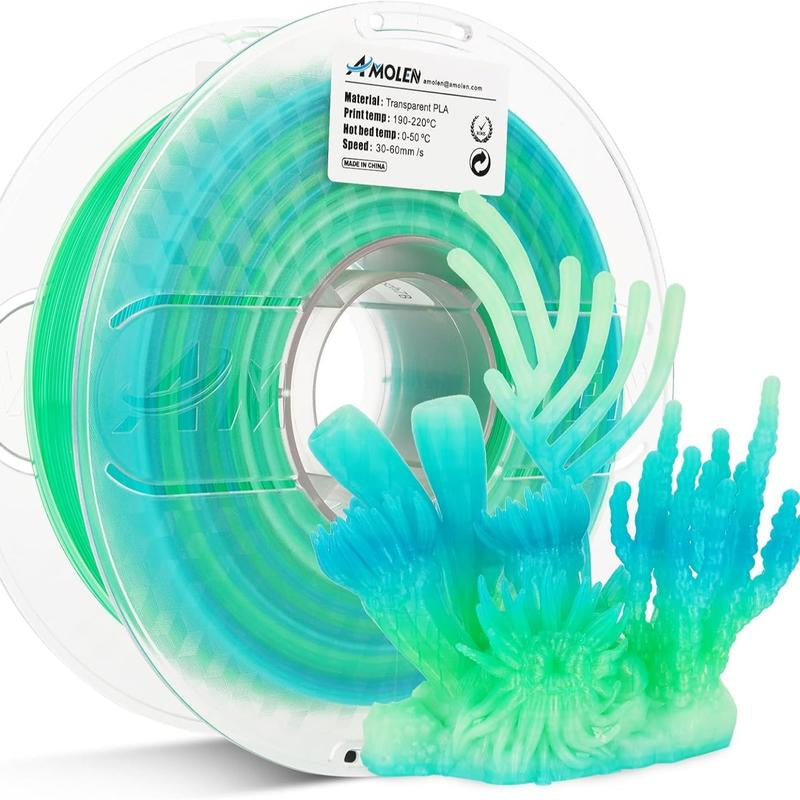 AMOLEN PLA Crystal-Transparent Filament 1.75Mm,1Kg