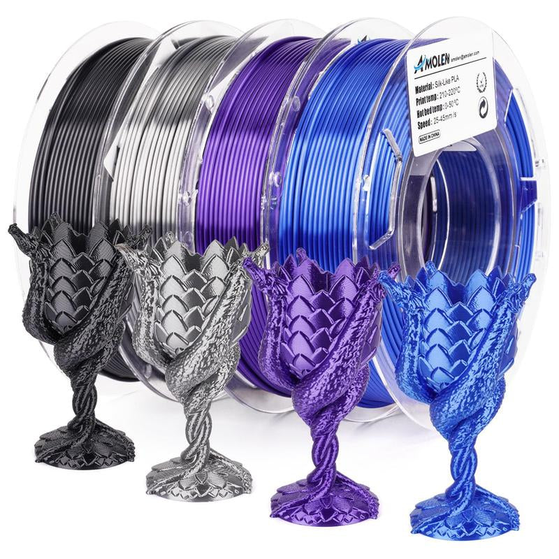 Amolen PLA Silk Basic 3D Printing Filament, 1.75Mm