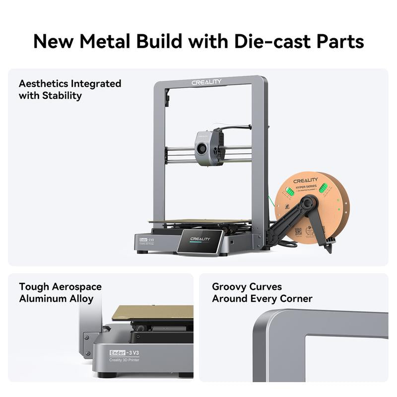 Creality Ender-3 V3 Corexz 3D Printer - 600Mm/S Speed, Metal Build with Die-Cast Parts