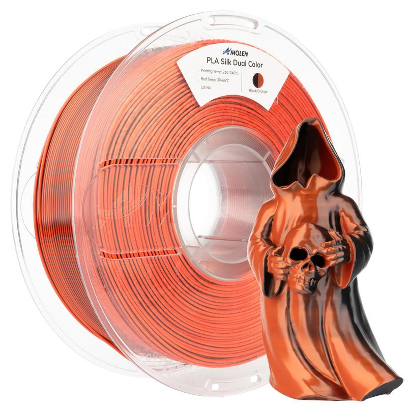 AMOLEN PLA Silk Dual Color 3D Printing Filament, 1.75Mm