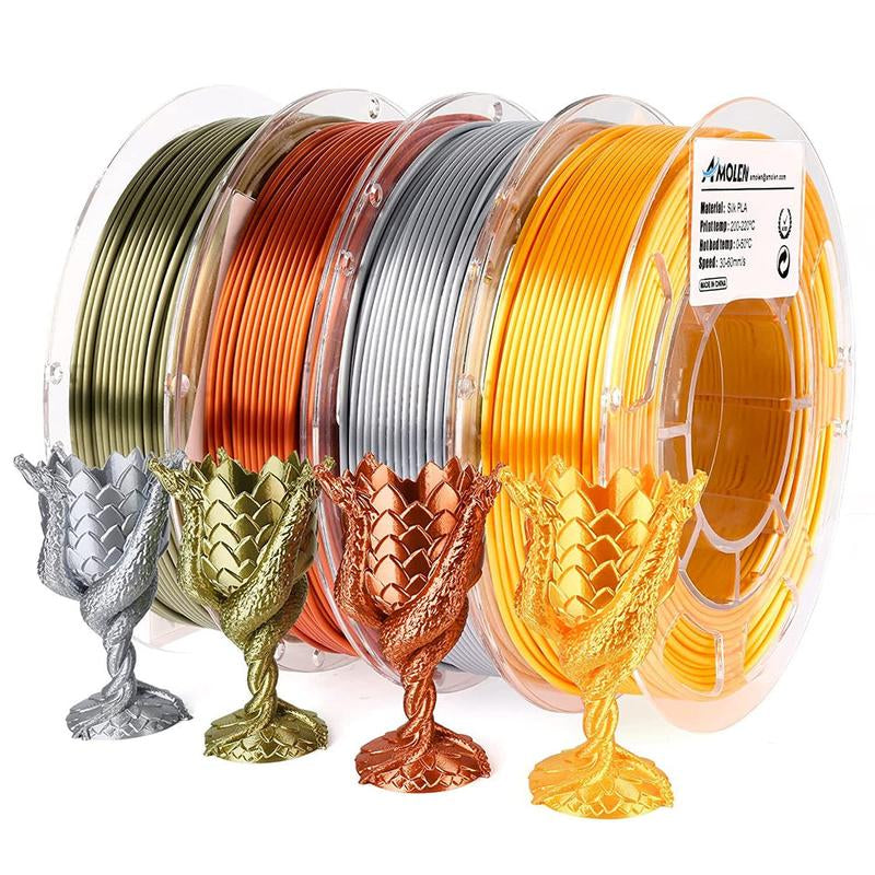 Amolen PLA Silk Basic 3D Printing Filament, 1.75Mm