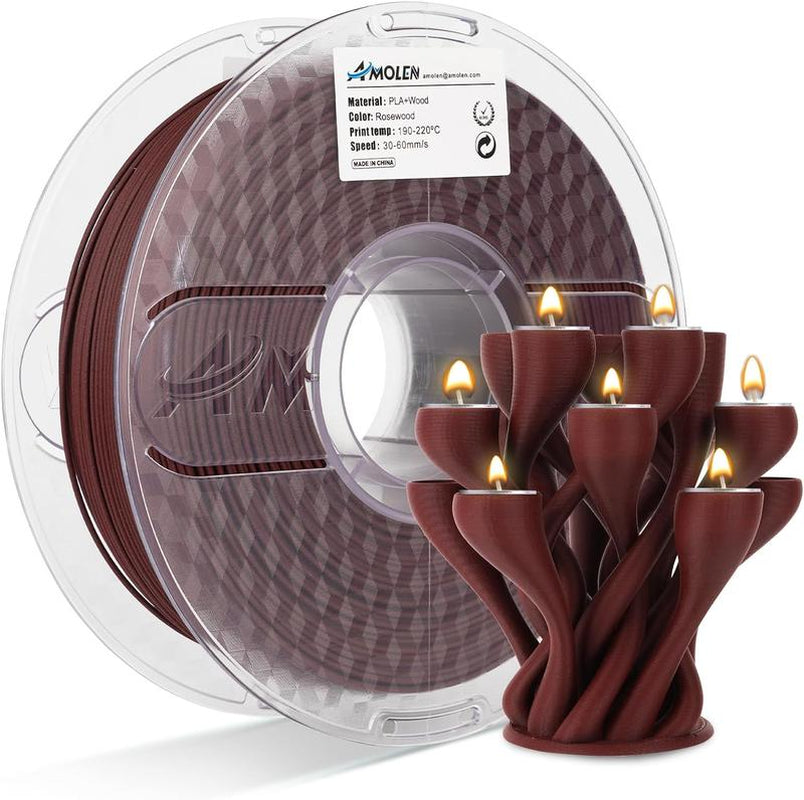 AMOLEN Wood PLA 3D Printing Filament, 1.75Mm