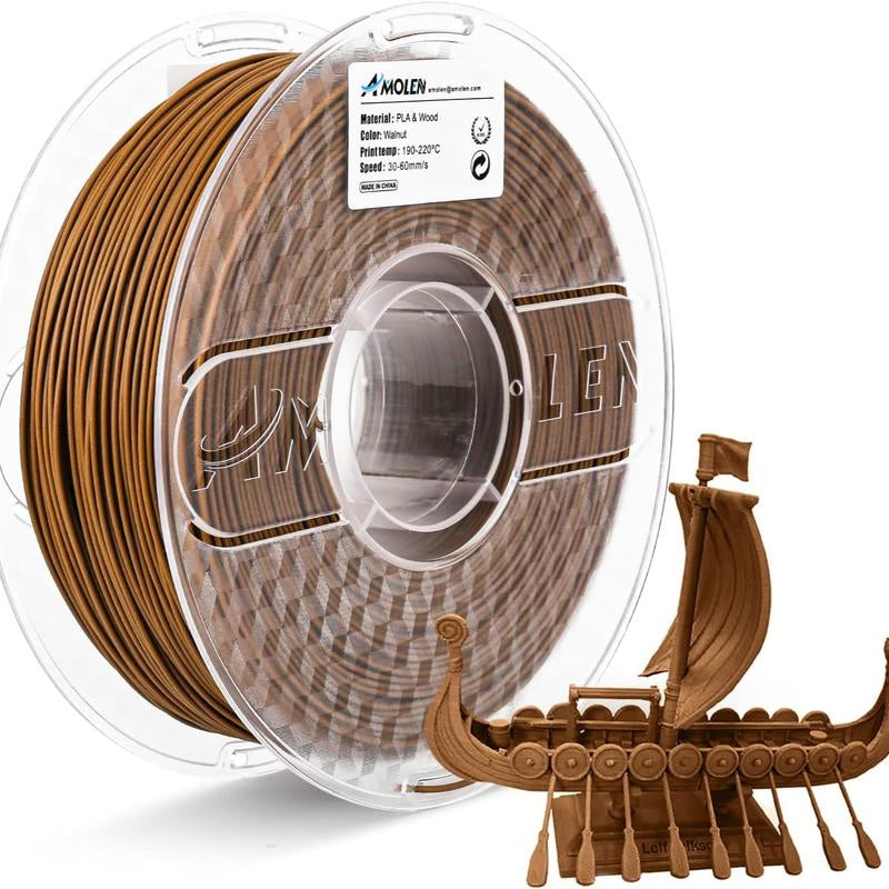 AMOLEN Wood PLA 3D Printing Filament, 1.75Mm