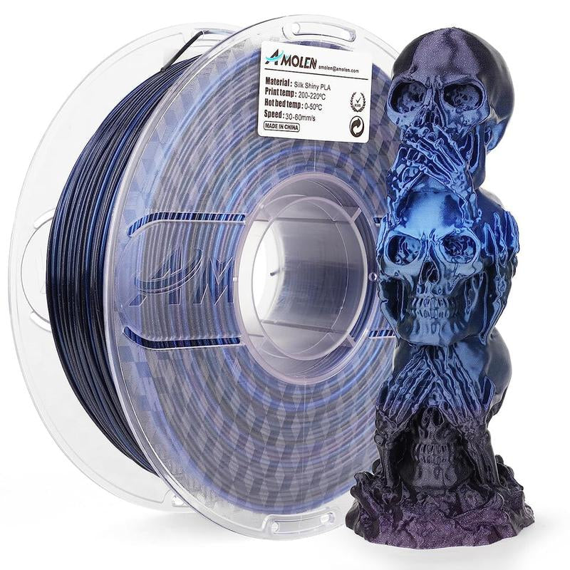 Amolen Silk Shiny Gradient PLA Filament, 1.75Mm