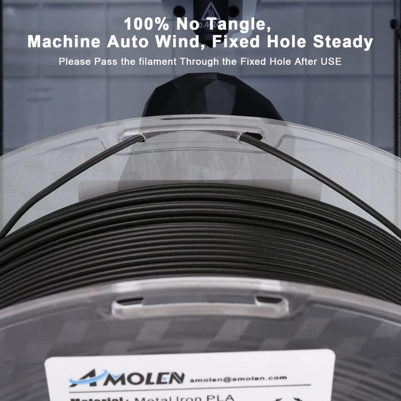 AMOLEN PLA Metal Iron 3D Printing Filament, 1.75Mm