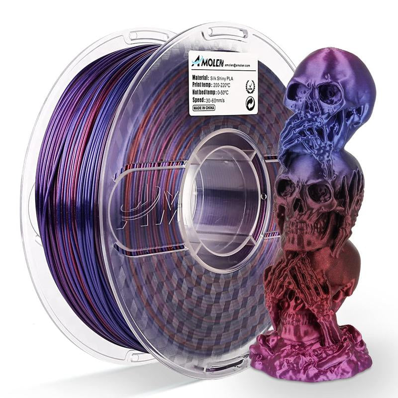 Amolen Silk Shiny Gradient PLA Filament, 1.75Mm