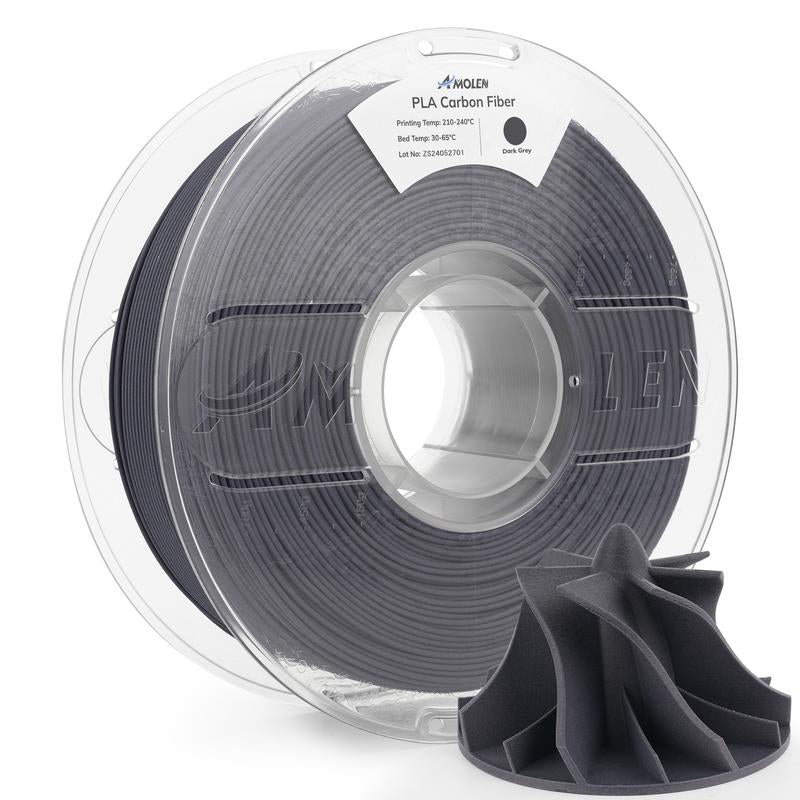 AMOLEN Carbon Fiber PLA 3D Printing Filament, 1.75Mm