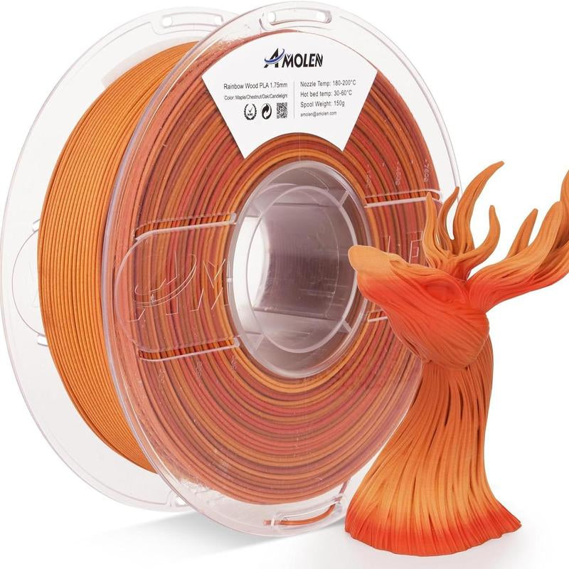 AMOLEN Wood PLA 3D Printing Filament, 1.75Mm