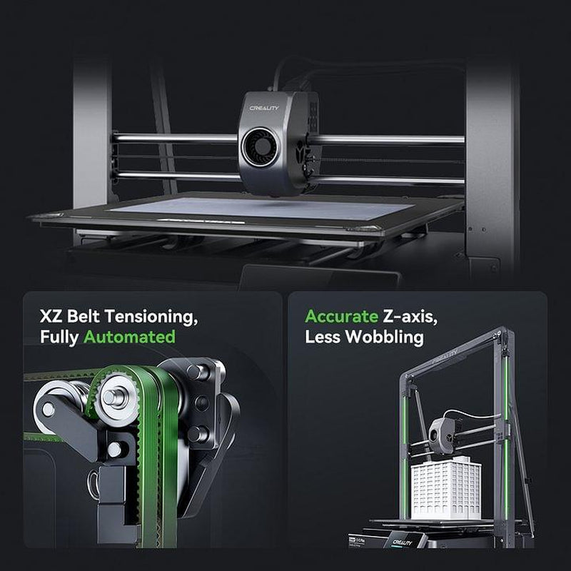 Creality Ender-3 V3 plus 3D Printer - Dual Motors, Corexz Tech, Clog-Free Extruder, and Quick-Swap Nozzle Wifi
