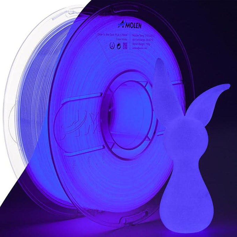 AMOLEN PLA Glow-In-The-Dark 3D Printing Filament, 1.75Mm