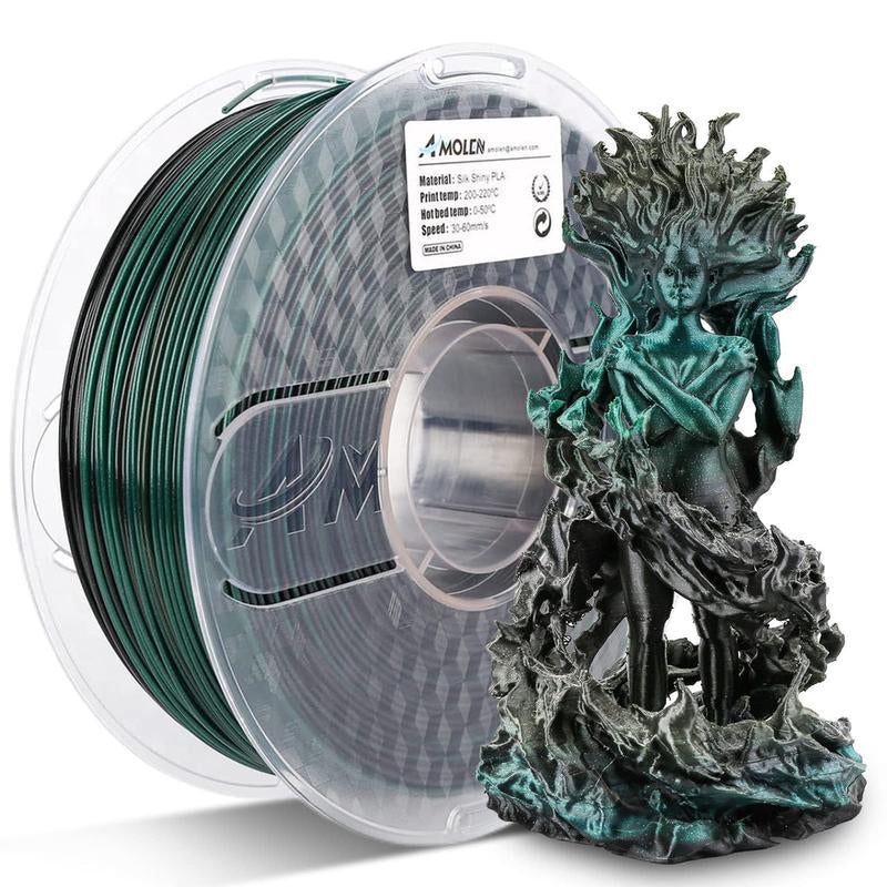 Amolen Silk Shiny Gradient PLA Filament, 1.75Mm