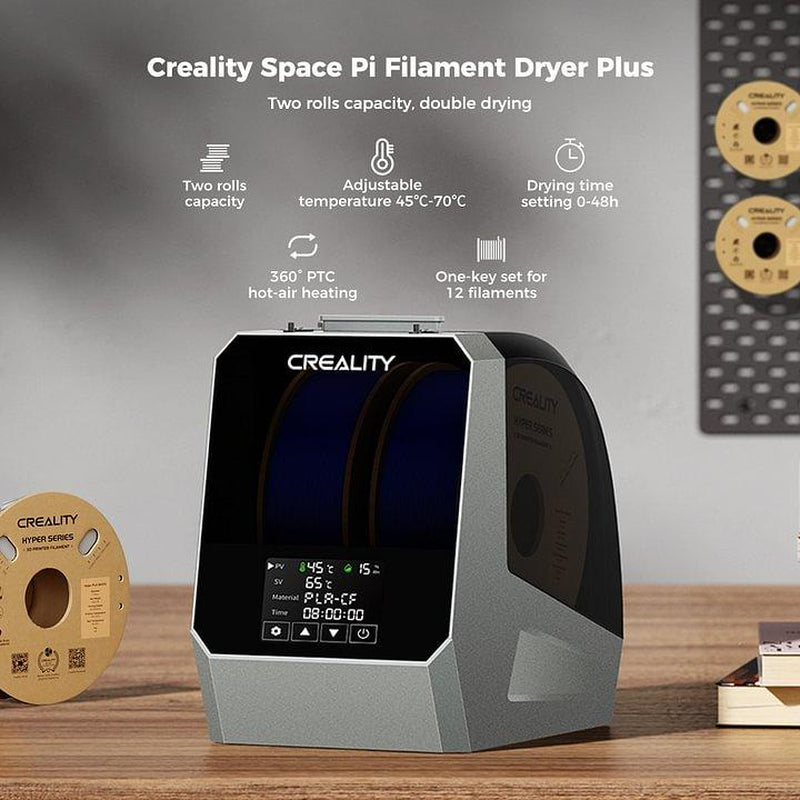 Creality Space Pi Filament Dryer plus - Dual-Spool Filament Dryer Box for 3D Printing with PTC Heater
