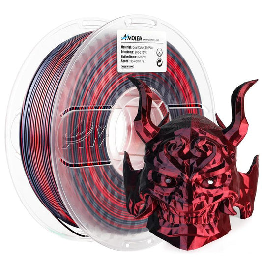 AMOLEN PLA Silk Dual Color 3D Printing Filament, 1.75Mm