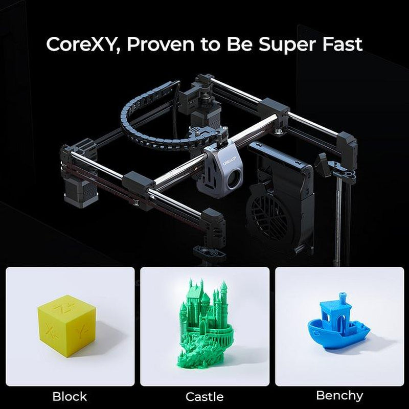 Creality K1C 3D Printer - Advanced Core XY, up to 600Mm/S - High-Speed Printing with Clog-Free Extruder Kit and AI Camera