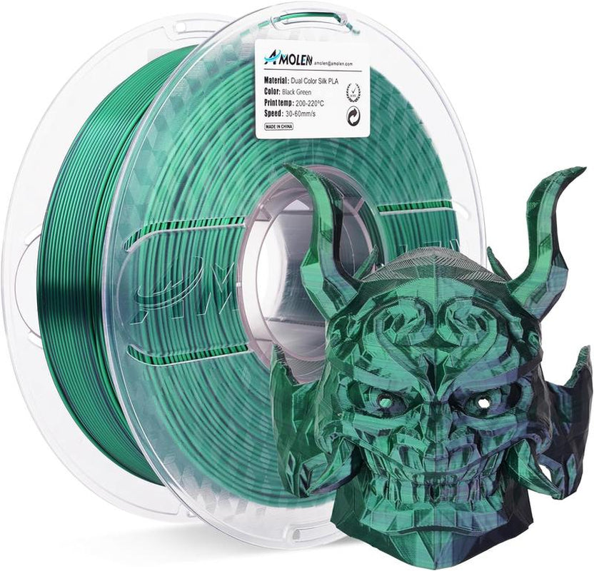AMOLEN PLA Silk Dual Color 3D Printing Filament, 1.75Mm