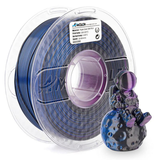 AMOLEN  PLA Silk Triple Color 3D Printing Filament, 1.75Mm