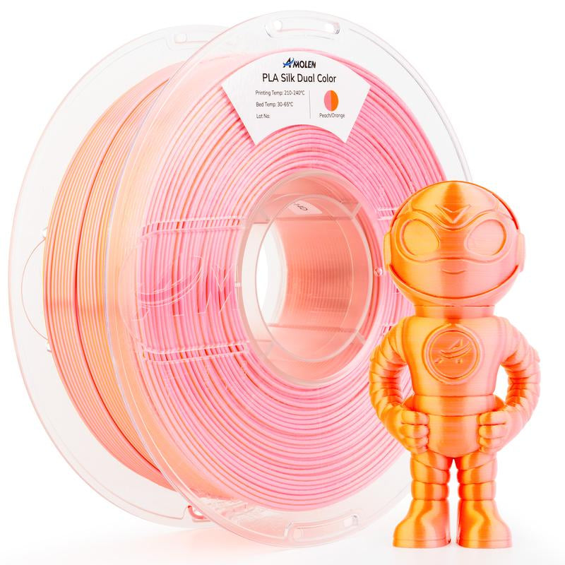 AMOLEN PLA Silk Dual Color 3D Printing Filament, 1.75Mm