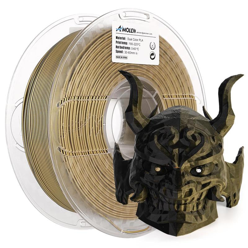 AMOLEN PLA Silk Dual Color 3D Printing Filament, 1.75Mm