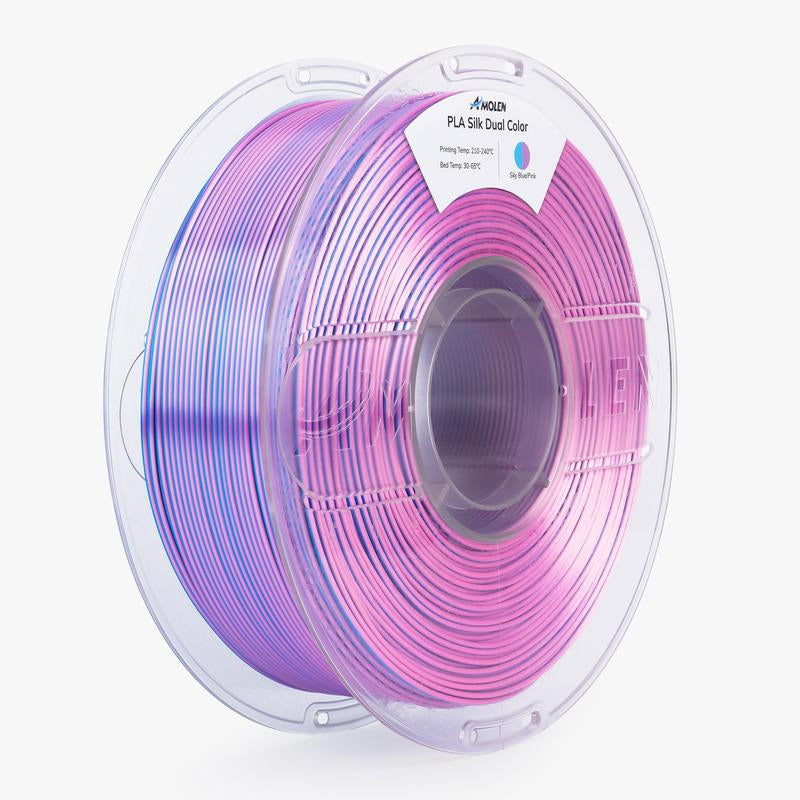 AMOLEN PLA Silk Dual Color 3D Printing Filament, 1.75Mm