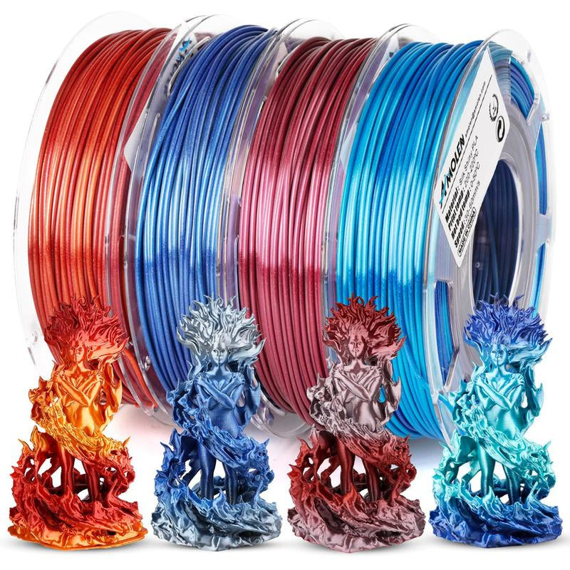 Amolen Silk Shiny Gradient PLA Filament, 1.75Mm