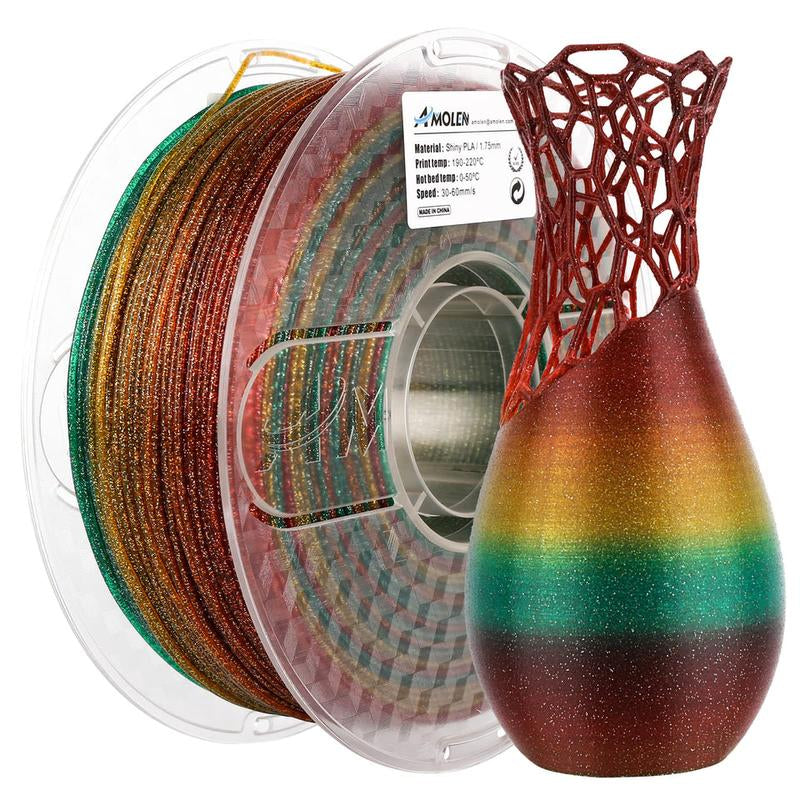 AMOLEN PLA Sparkle & Shiny Starry Sky 3D Printing Filament, 1.75Mm