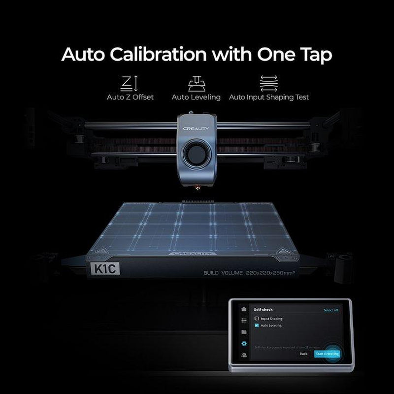 Creality K1C 3D Printer - Advanced Core XY, up to 600Mm/S - High-Speed Printing with Clog-Free Extruder Kit and AI Camera