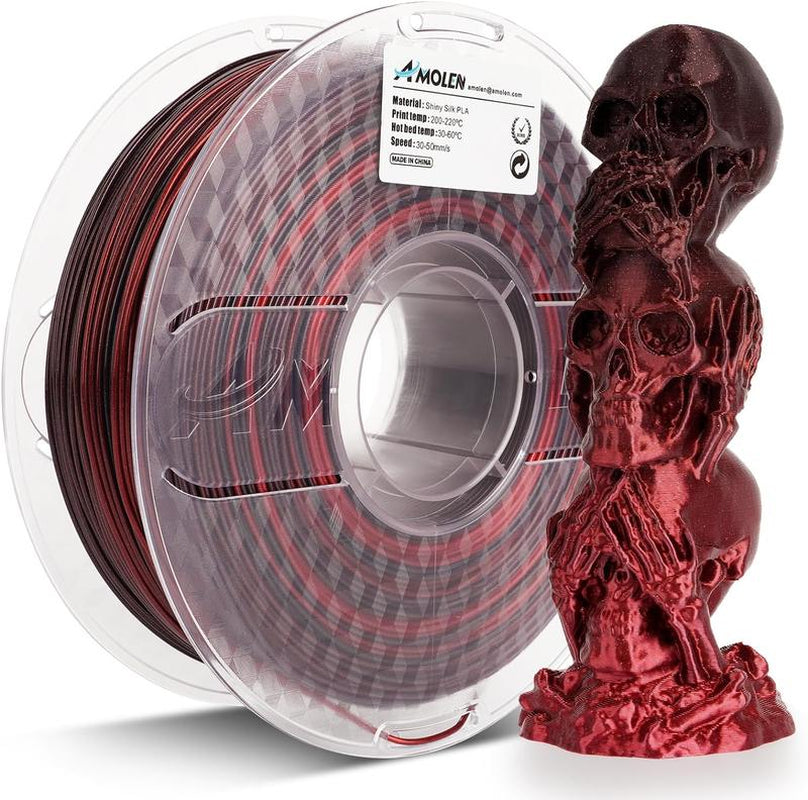 Amolen Silk Shiny Gradient PLA Filament, 1.75Mm