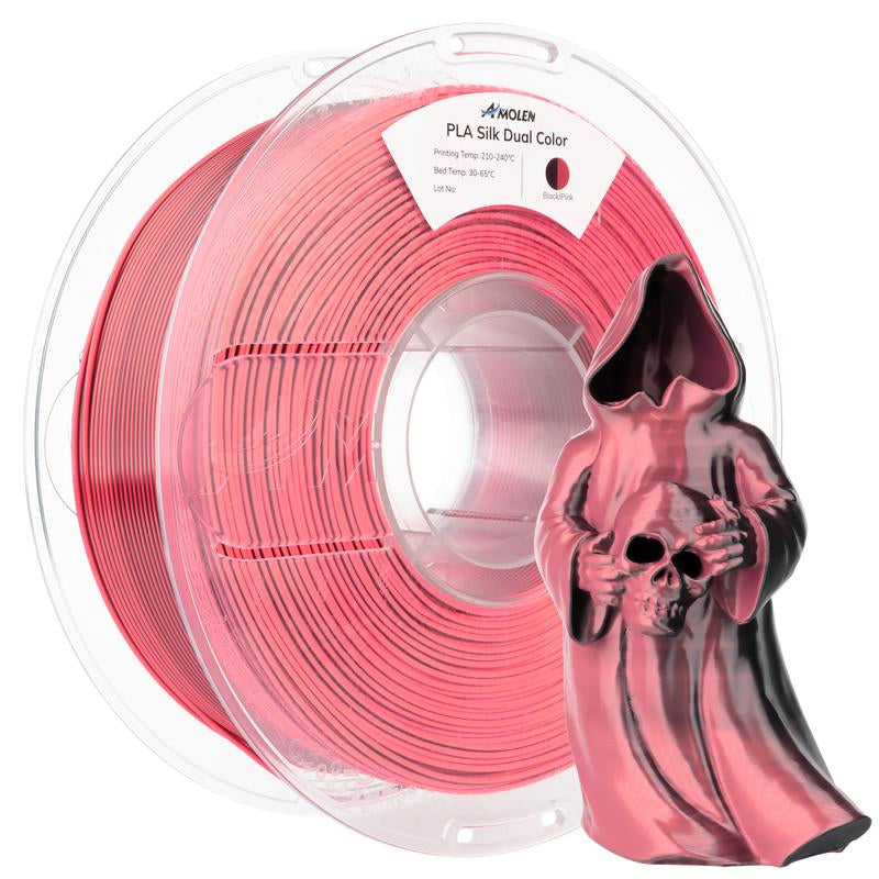 AMOLEN PLA Silk Dual Color 3D Printing Filament, 1.75Mm