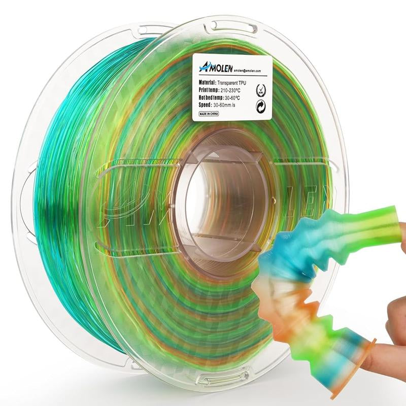 AMOLEN Flexible TPU 3D Printer Filament, 1.75Mm