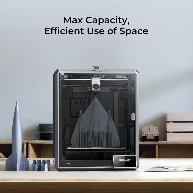 Creality K1 Max AI Fast 3D Printer with Al-Assisted Carefree Printing, 600Mm/S Printing Speed, 300X300X300Mm Large Build Volume
