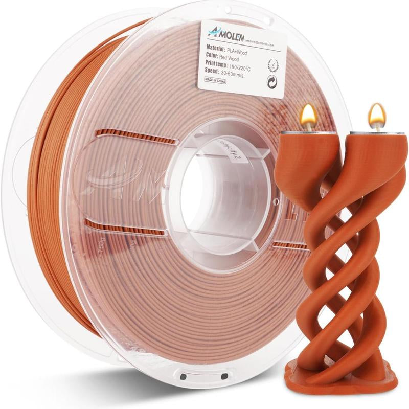AMOLEN Wood PLA 3D Printing Filament, 1.75Mm