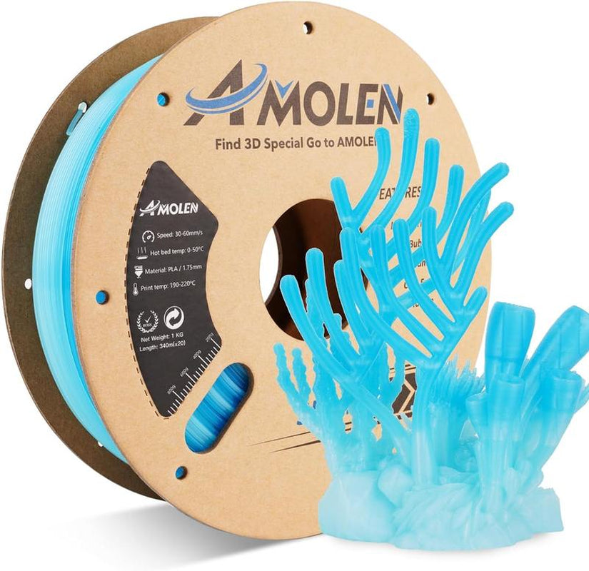 AMOLEN PLA Crystal-Transparent Filament 1.75Mm,1Kg